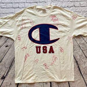 Vintage Mens Champion XXL Shirt Signed 1996 High School All American Basketball